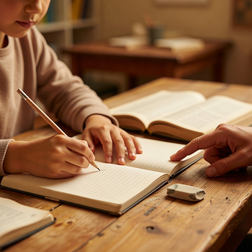 ごはんのあとは、宿題タイム。学生ボランティアや元先生が、勉強をそっと手伝います。わからないところを、ここで一緒に。