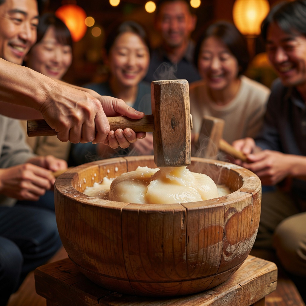 季節の行事。もちつき、七夕、夏祭り、クリスマス会。年に何度か、まちのみんなで小さなお祝いを。