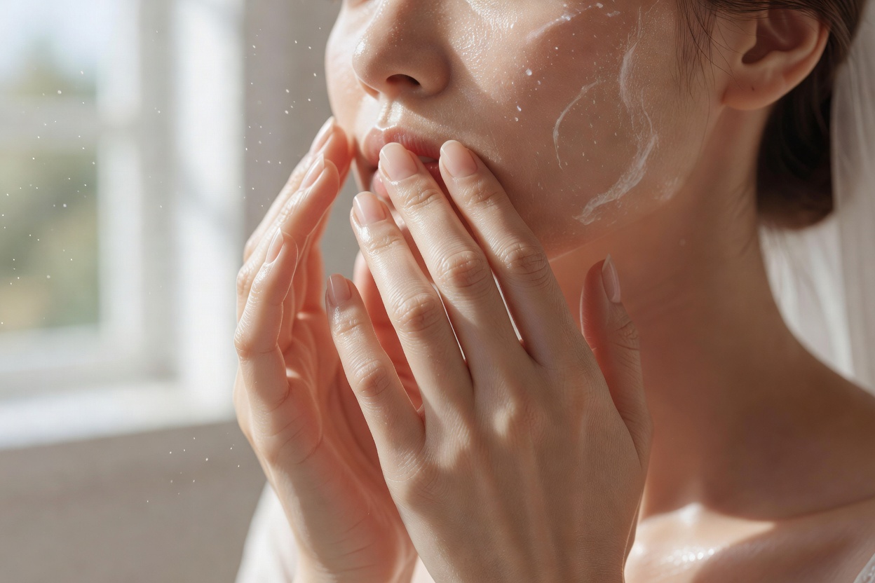 挙式当日の朝、肌に透明感を添える仕上げトリートメント