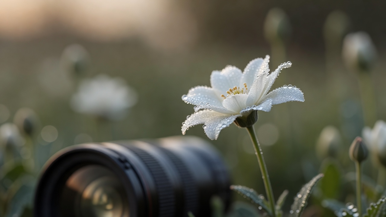 花や小物を大きく写す、マクロ接写の実習