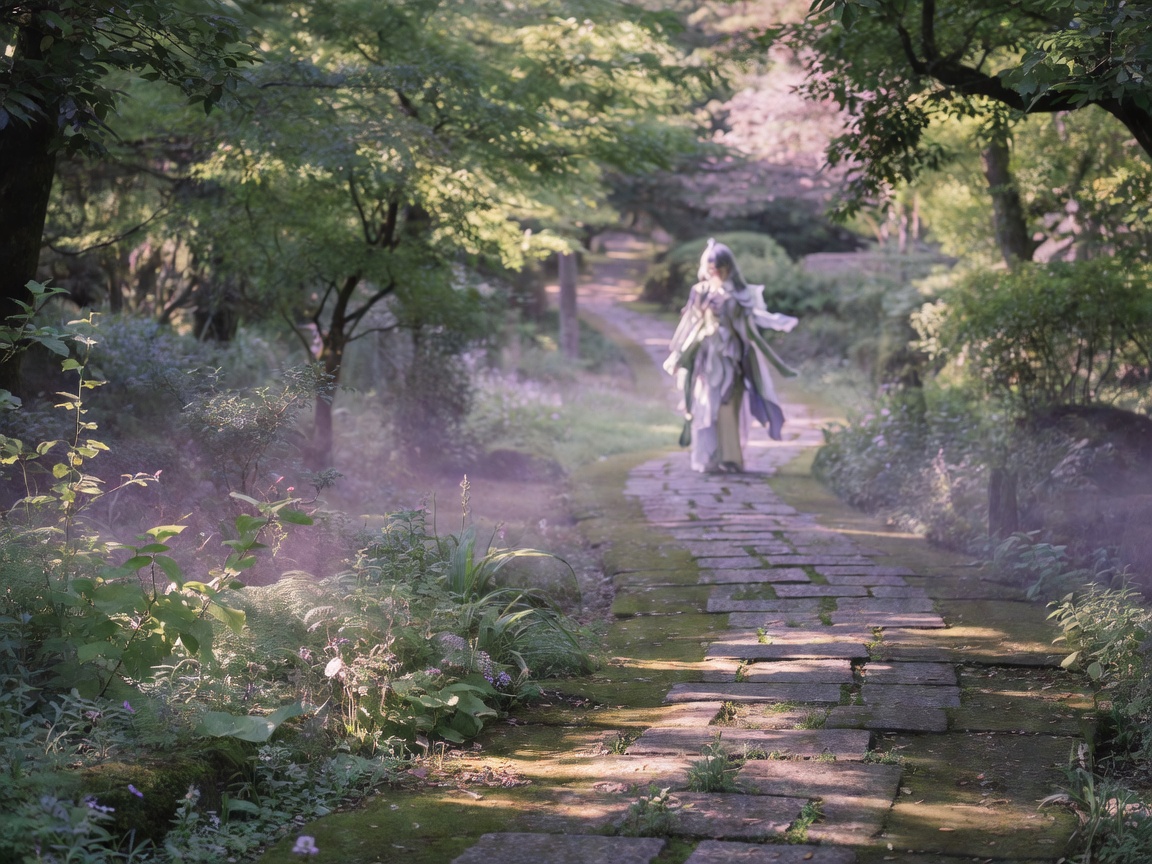 洋館ロケの併せ撮影、同作品のキャラが並ぶ作例カット