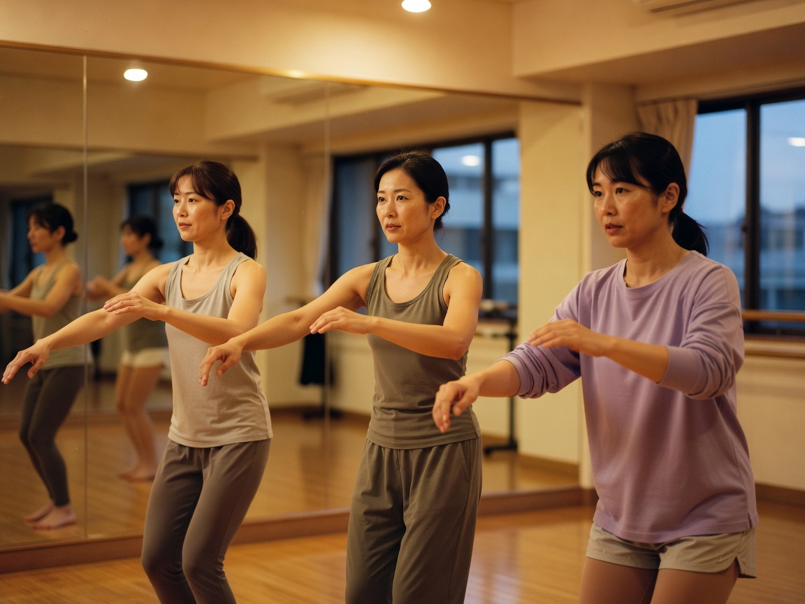 発表会のステージで衣装を着て決めポーズをとるダンスチームの様子