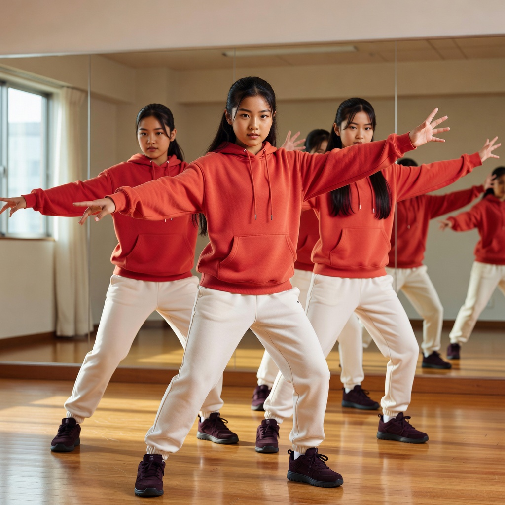 ガールズ&K-POP ー 中高生の憧れの振付を本格的に。鏡の前で隊形を合わせる時間が、いちばん盛り上がります