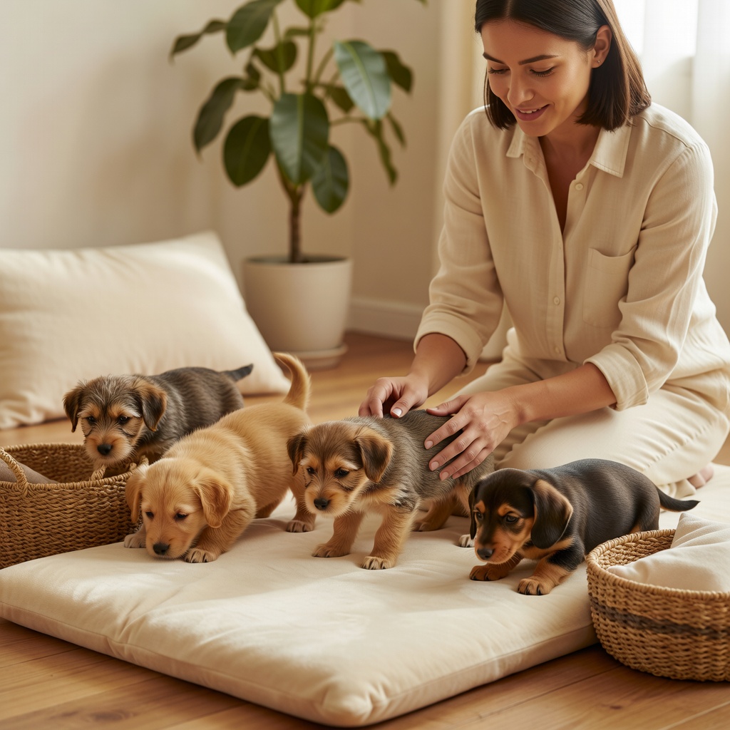 パピークラス（子犬の社会化） ー 生後4ヶ月までが勝負。他の子犬・人・音に“大丈夫”を増やす、少人数の社会化レッスンです