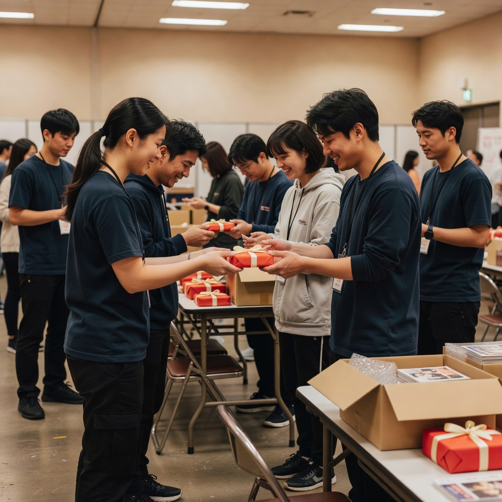 閉会後、スタッフと参加サークルの交流タイム。差し入れとお礼を交わして、次回の話をする。この時間があるから続けています。