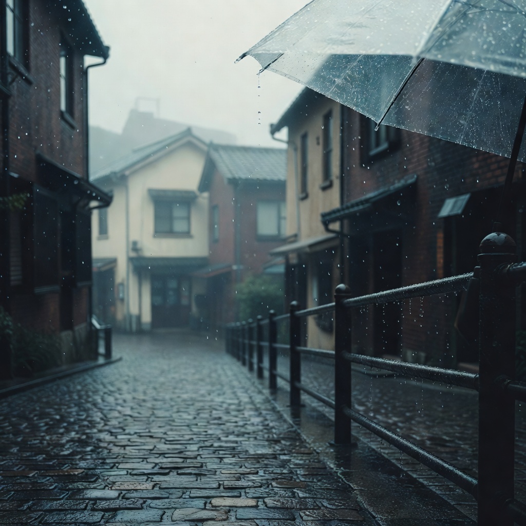 雨の日の会。雨でも中止にはしません。濡れた石畳が光を反射して、晴れの日には撮れない一枚が撮れる日。傘をさして、軒下で雨宿りしながら。少人数でしっとり歩く雨の回は、常連さんにひそかな人気です。