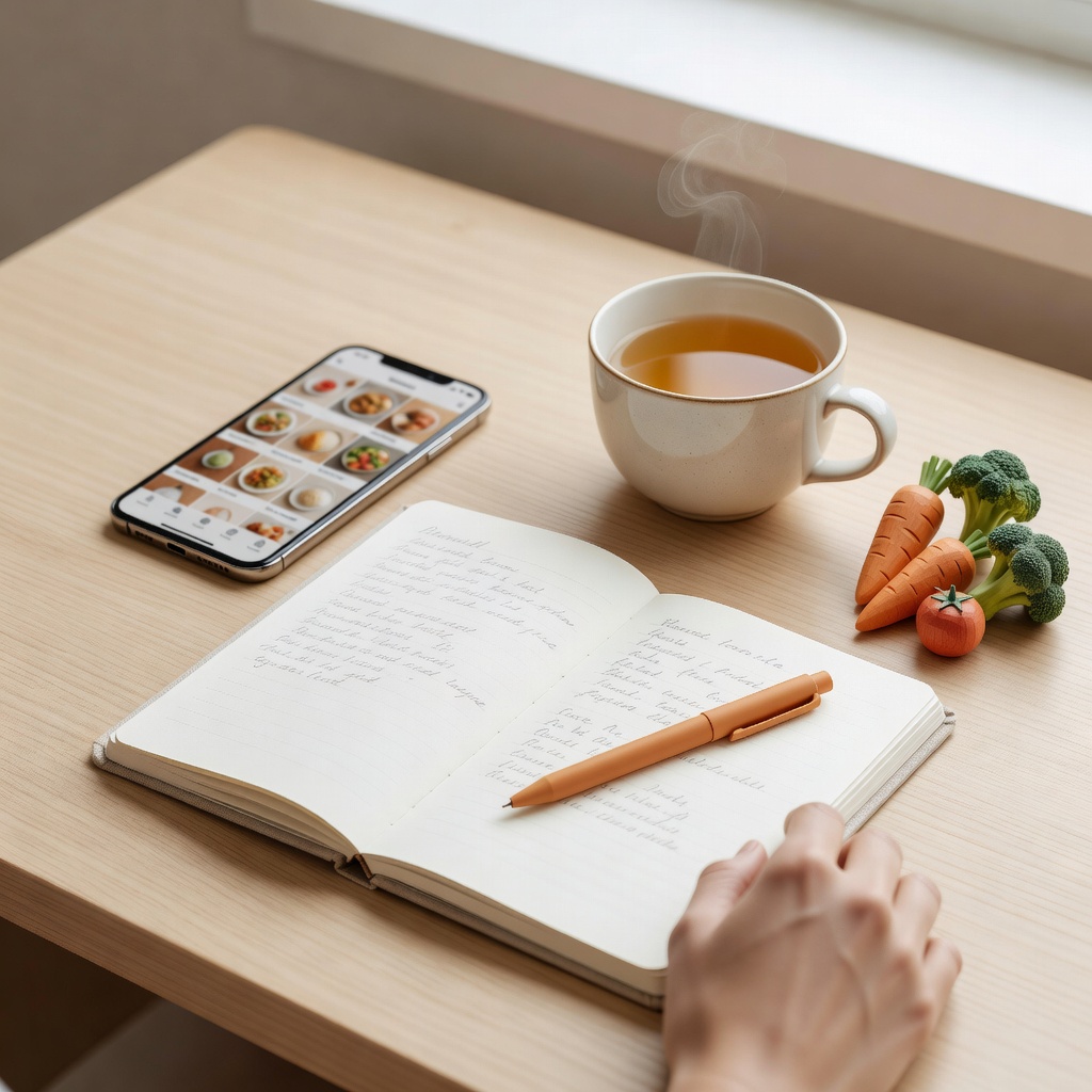 食事記録へのフィードバック ー 送っていただいた写真に、その日ごとのコメントを添えて