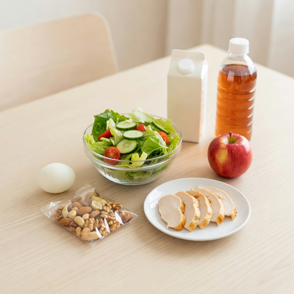 コンビニ・外食でも整う選び方 ー 自炊できない日の“最善”を、具体的に一緒に決めます