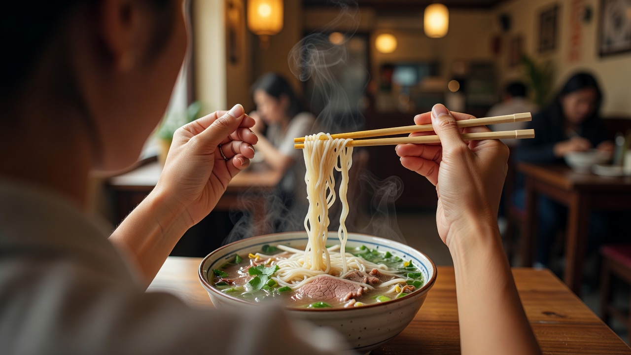 ココナッツミルクが香るグリーンカレーの一皿と青唐辛子