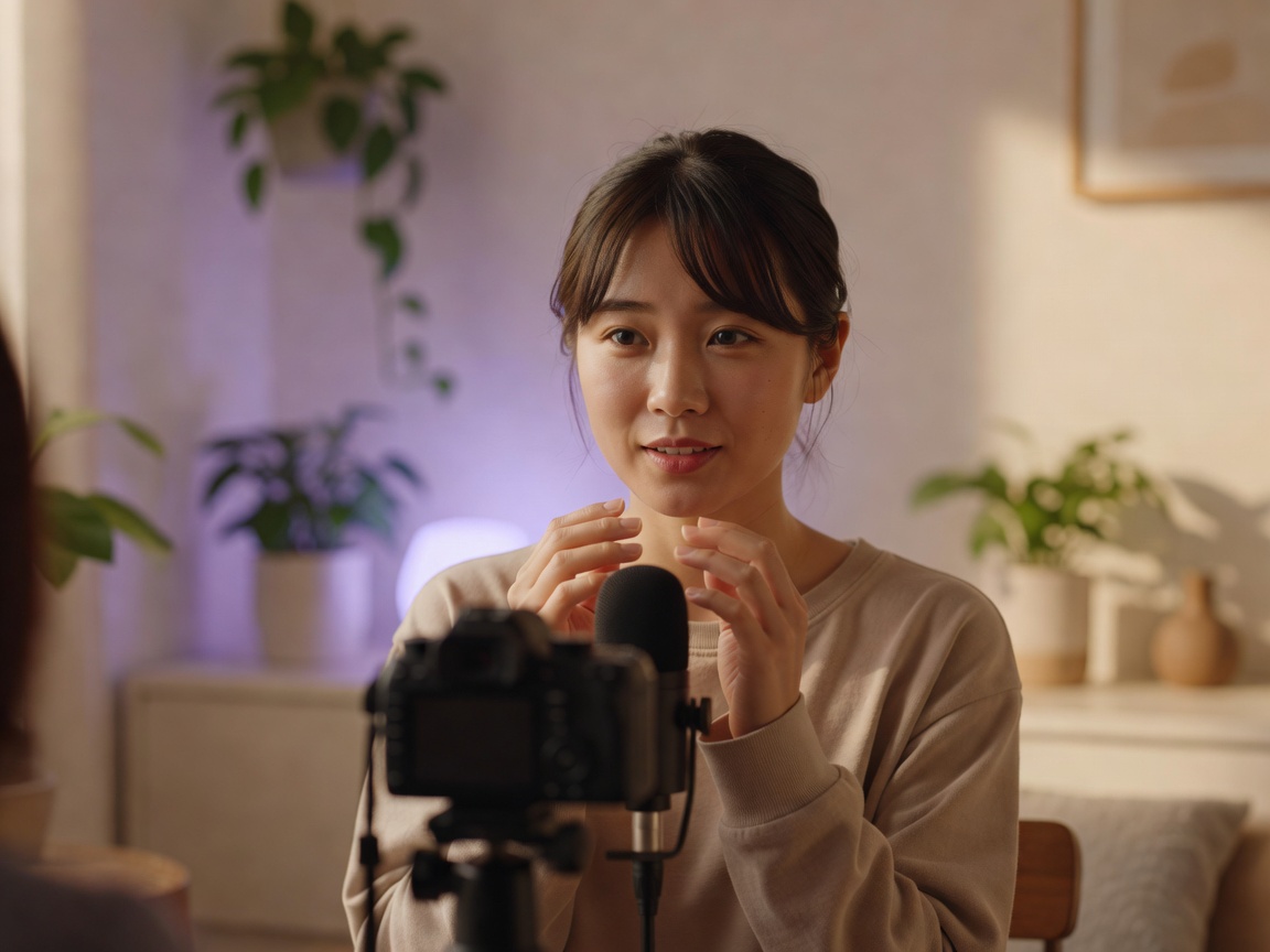 ステージで歌う本人と客席のペンライトの光