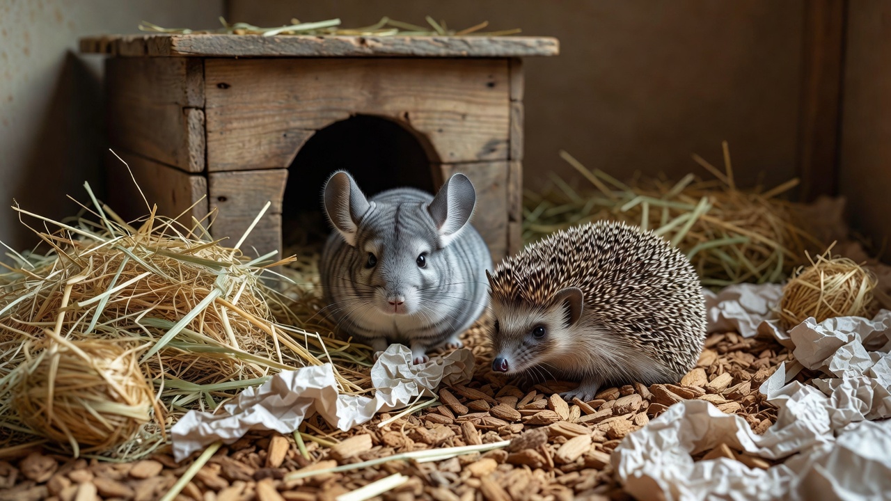人懐こいチンチラとハリネズミ。小動物コーナーも常時充実しています。
