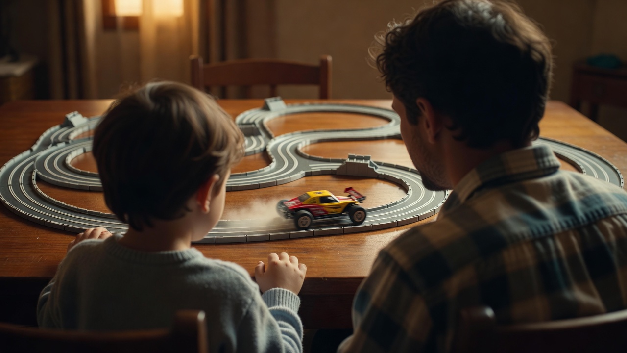 季節を映したNゲージのジオラマと走行する小さな車両