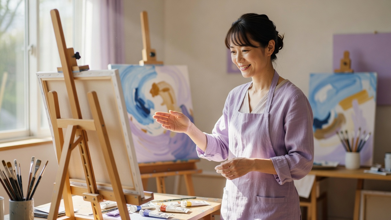絵画教室のホームページ作成イメージ