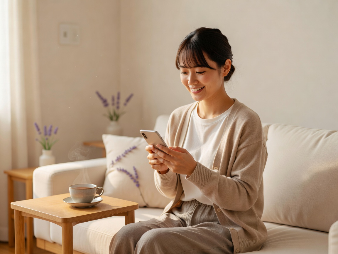 依頼者に笑顔で迎えられる家事代行スタッフ