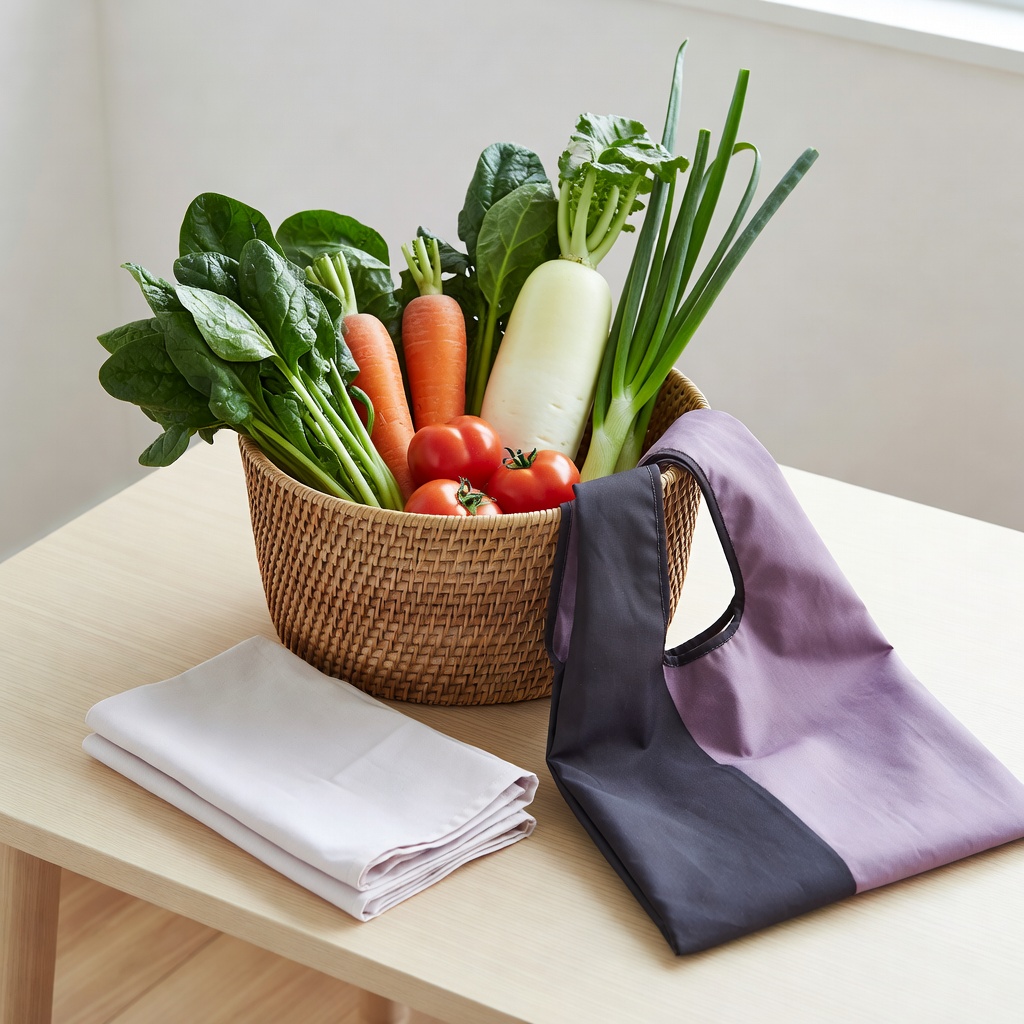 買い物代行つきプラン ー 献立から逆算して、旬の野菜をカゴへ。レシートと差額はその日のうちにきちんと