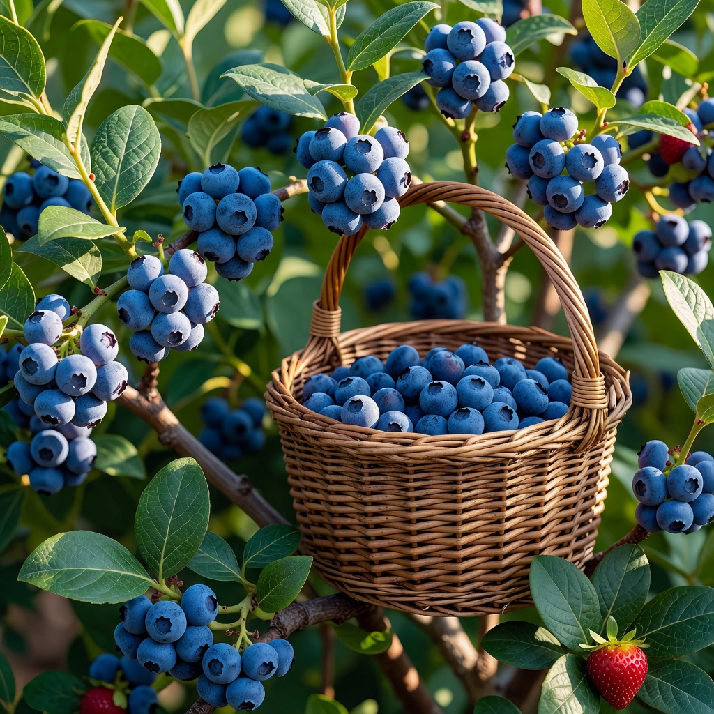 夏はブルーベリー摘み ー 無農薬で育てた完熟ブルーベリーを量り売りで。木陰で涼みながら、大粒の甘い実だけを選んで（6月下旬〜8月）