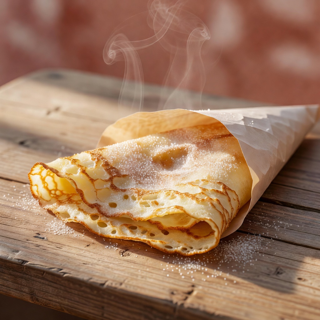 看板の「和三盆バターシュガー」。焼きたてのふちのカリッを、まずこの一枚で。