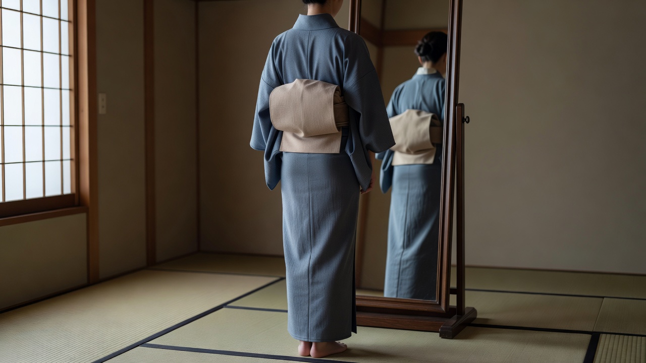 少人数で和やかに帯結びを練習する、明るい教室の様子
