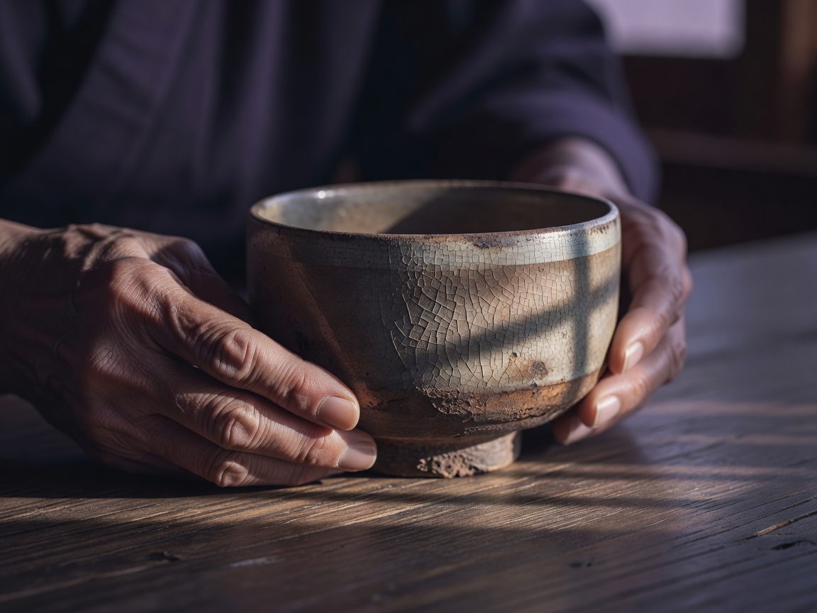 自然光で一点ずつ撮った古伊万里の染付皿と古銅の花入