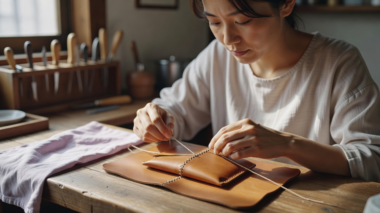 レザークラフト作家のホームページ作成イメージ
