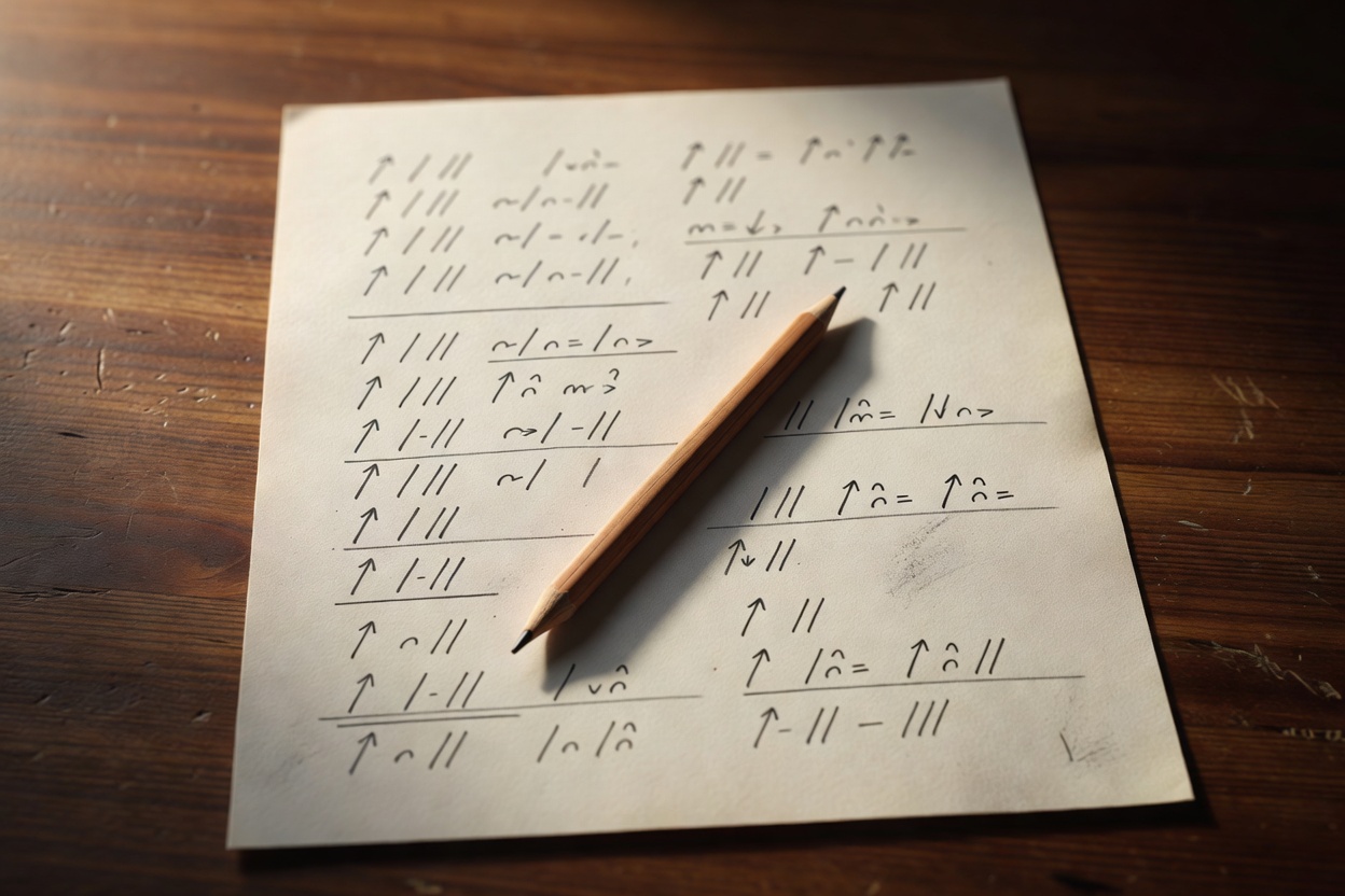 スピーチ原稿に間と抑揚の印を書き込んだ様子