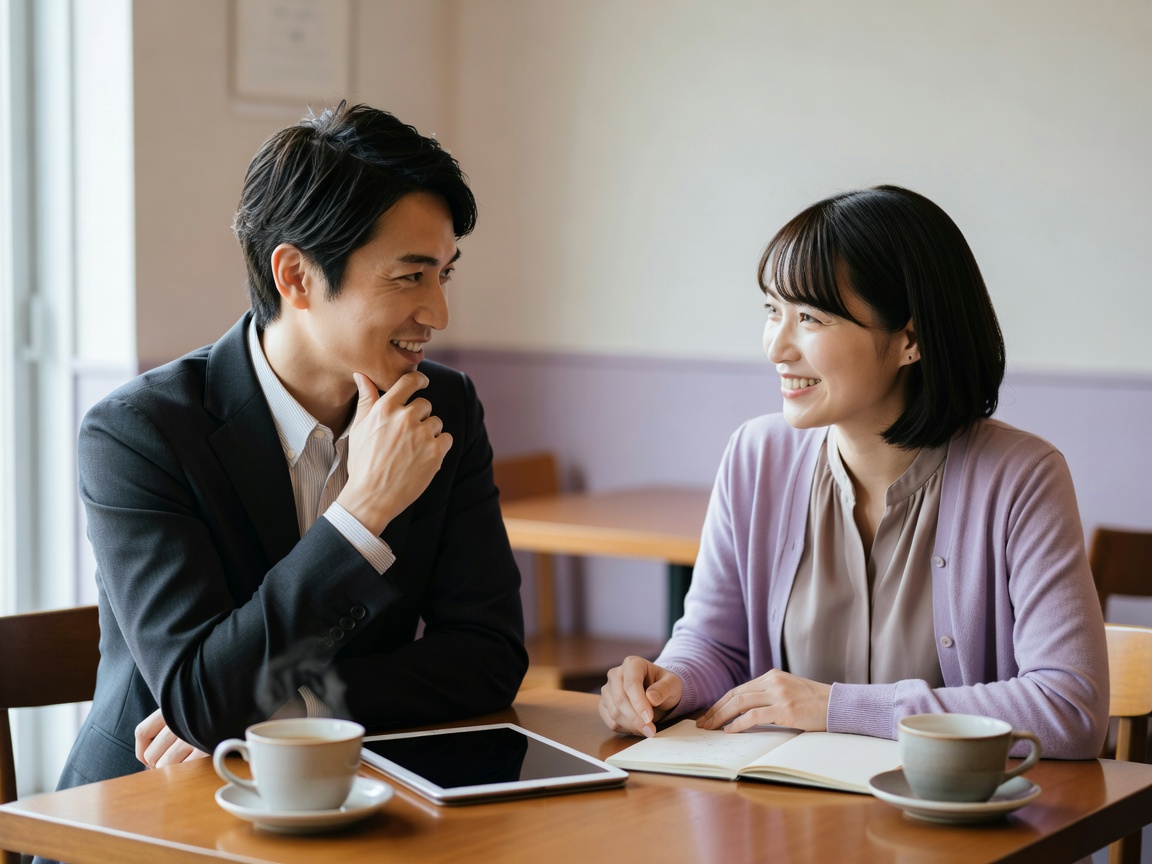 経営者と向き合い集客課題をヒアリングする打ち合わせの風景