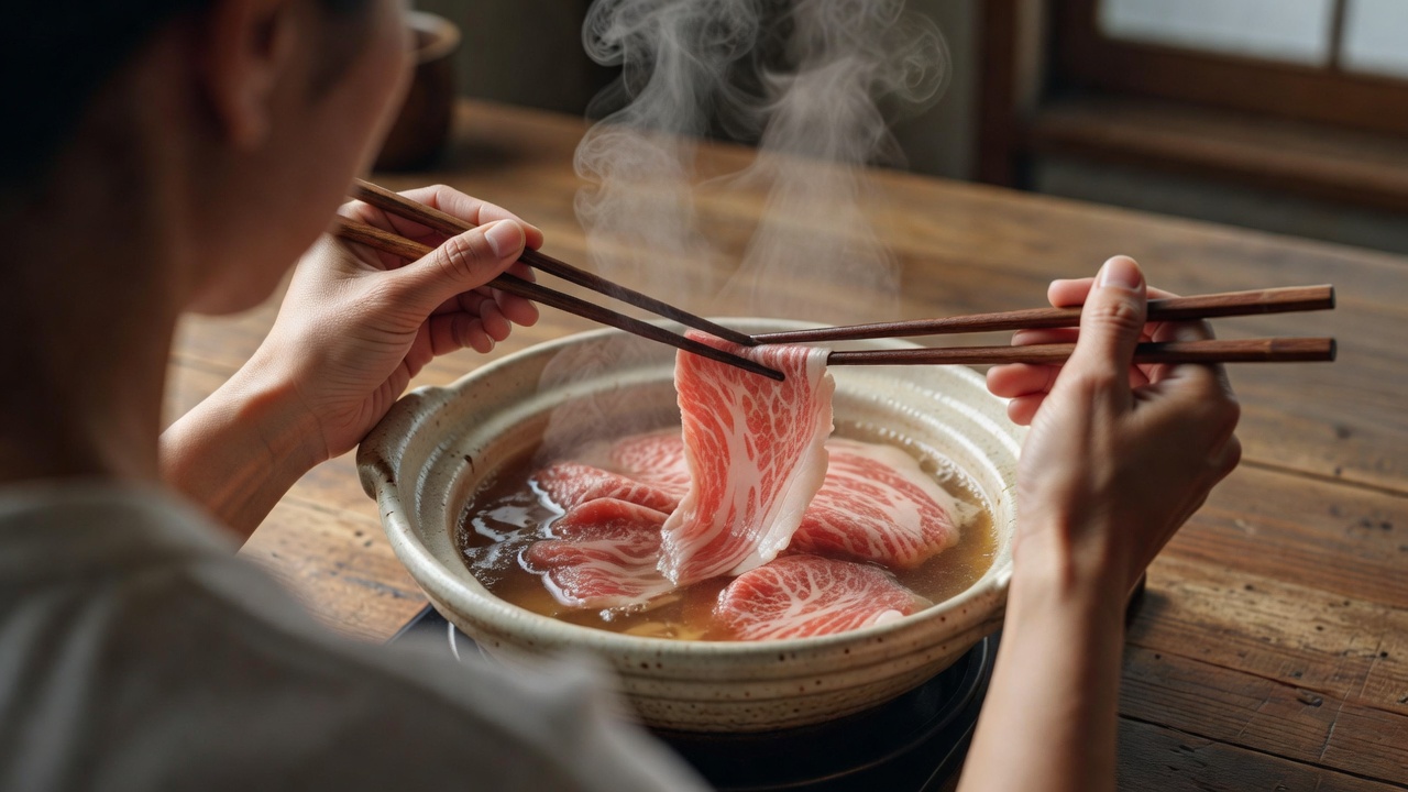 二階の個室の卓上鍋で、合鴨と九条ねぎの鴨鍋が湯気を立てる冬の一卓