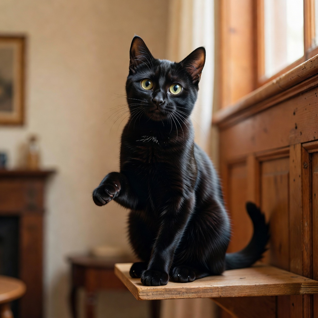 くろ（黒猫・1歳・里親募集中）ー 台風の夜に段ボールで見つかった子。黒猫は問い合わせが少ないぶん、この子の良さを一番伝えたい。よく食べ、よく遊ぶ元気な男の子