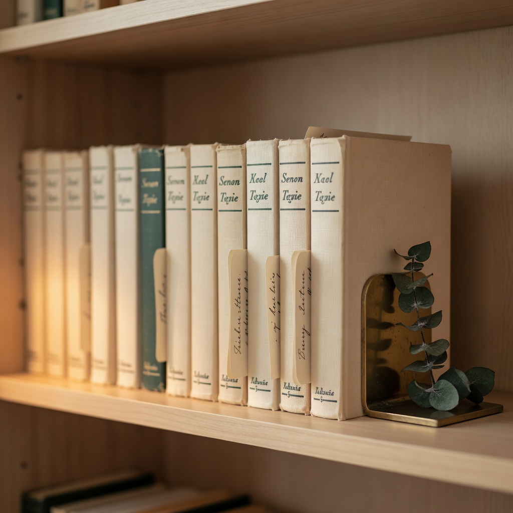 みんなの本棚。一年で読んだ課題本が、こうして一段の棚になりました。積読が“積んだ本”のままだったあの頃から、背表紙のひとつひとつに『あの月、あの人と語った』記憶が宿っています。読む夜は、もうひとりじゃない。