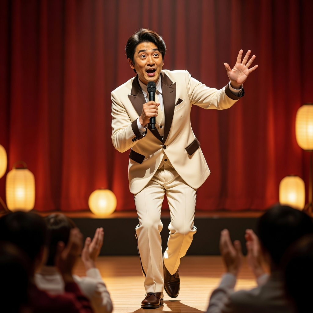 モノマネ・リズムネタ ー 森本の顔マネと歌ネタは全年齢に強い鉄板枠。お子さんもご年配も一緒に手拍子できる内容です