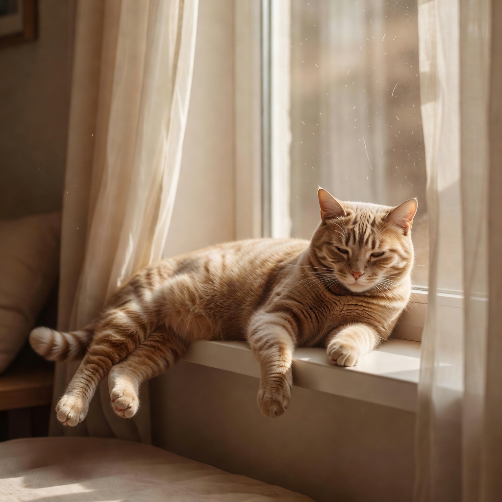 窓辺のまどろみ。猫は、自宅がいちばん撮れる。（猫・自宅出張）