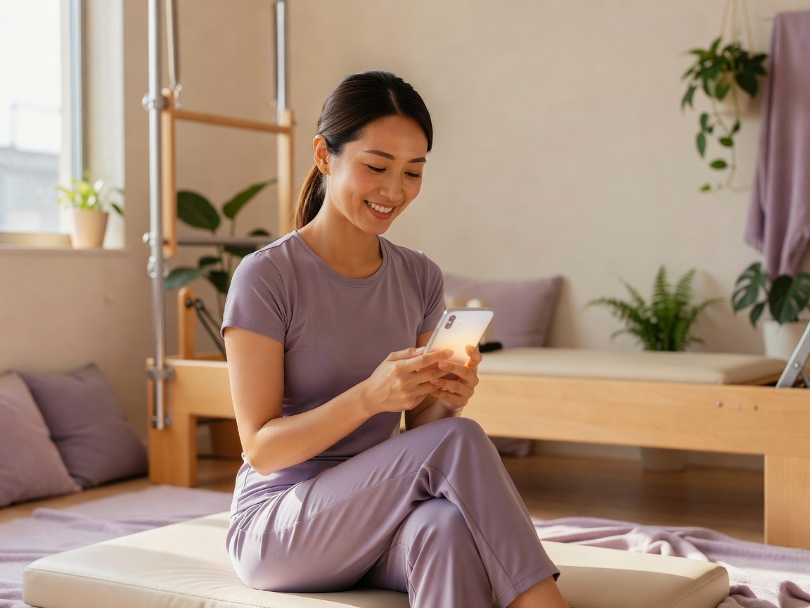 反り腰が整い姿勢が変わって笑顔になる生徒とインストラクター