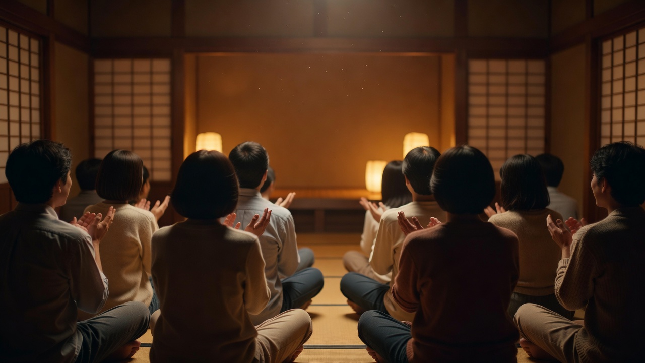 独演会の会場入口に立てられた演目のめくり
