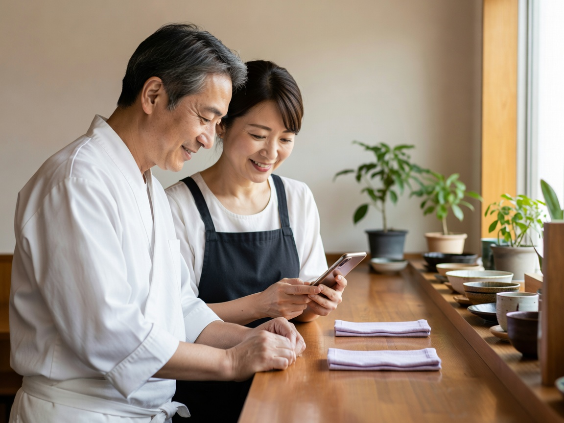 記念日プレートを前に笑顔で乾杯するお客様のテーブル