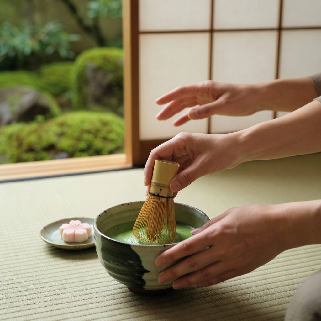 英語での茶道体験 ー 海外からのお客様へ。抹茶の点て方と客のいただき方を、やさしい英語でご案内します。鎌倉の旅の思い出にひと碗を