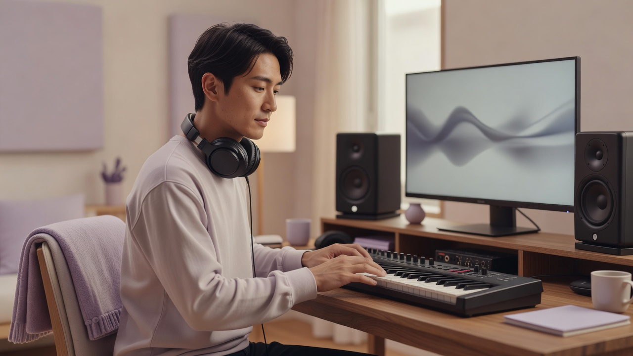 作曲家のホームページ作成イメージ