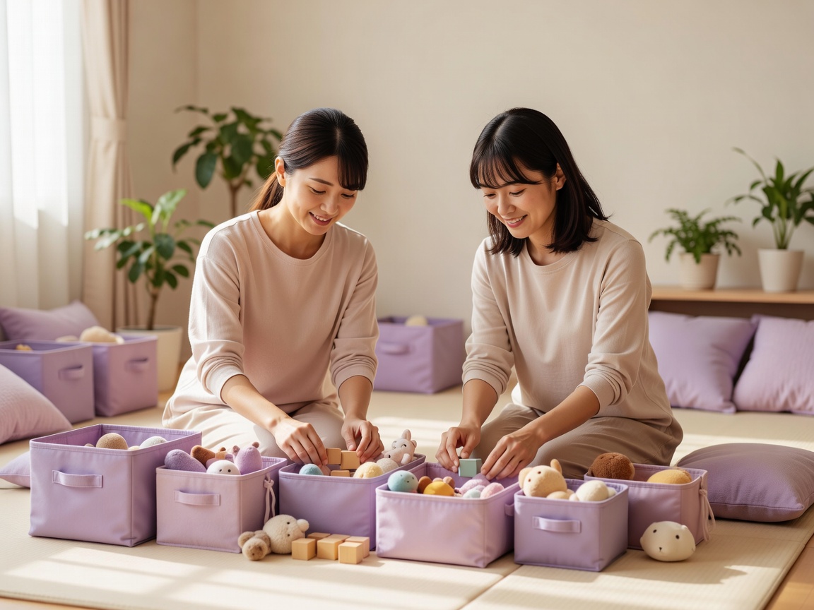 子どもが自分で戻せるおもちゃ収納の仕組み