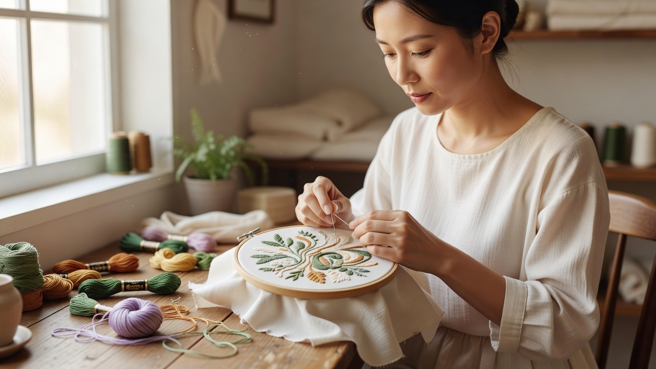刺繍作家のホームページ作成イメージ