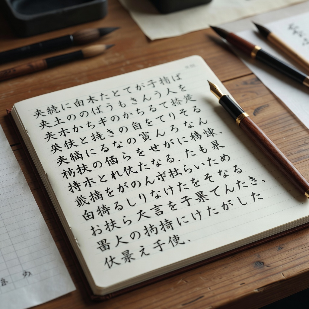 大人のペン字。三か月で、名前と住所がこう変わりました。