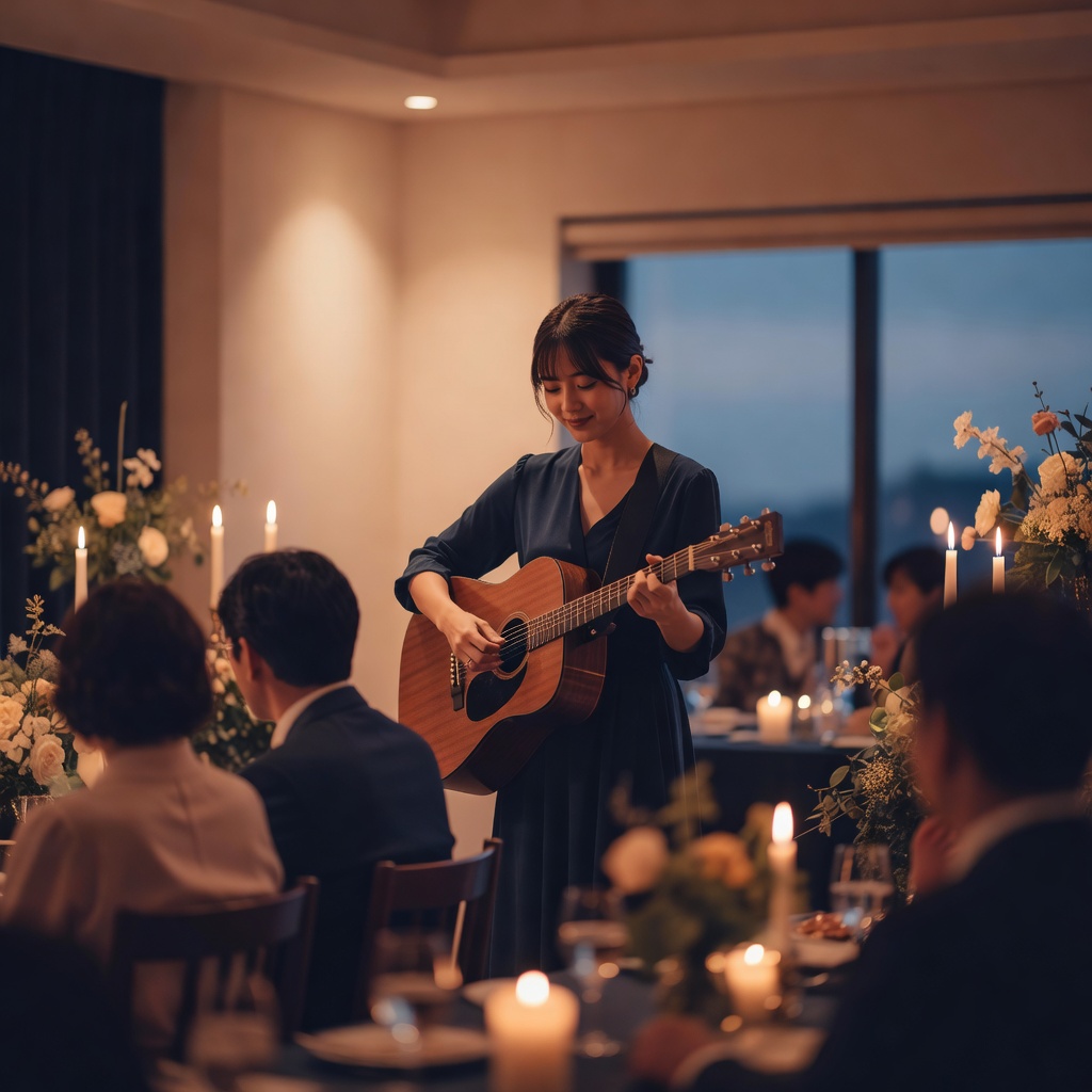 結婚式での出張弾き語り ー おふたりの想い出の曲と、この日のためのオーダーソングを。挙式・披露宴・二次会での生演奏を関東一円でお受けしています