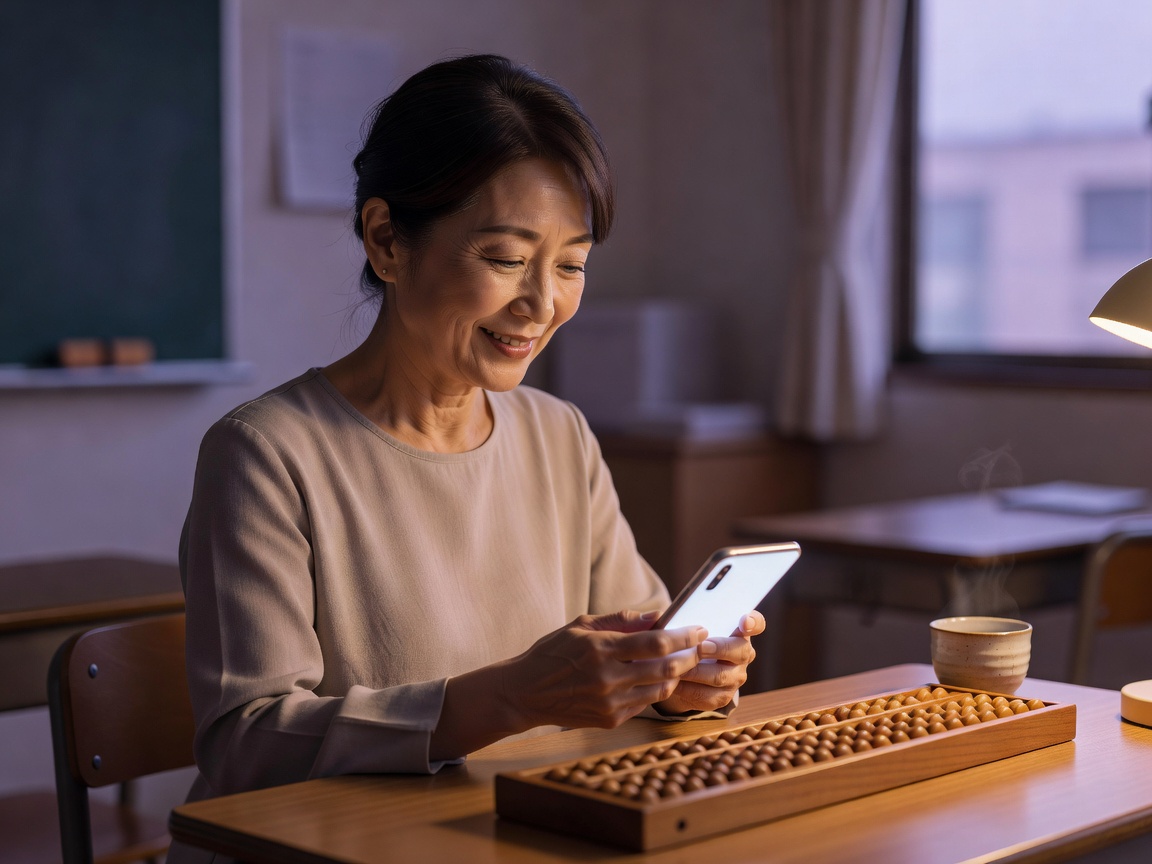 検定合格の賞状を手に笑顔を見せる生徒と先生