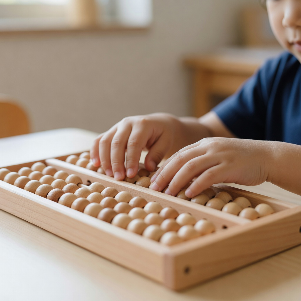 幼児コース ー 年中・年長さんは大きな珠のそろばんから。数を「見て・触って」覚える最初の一歩