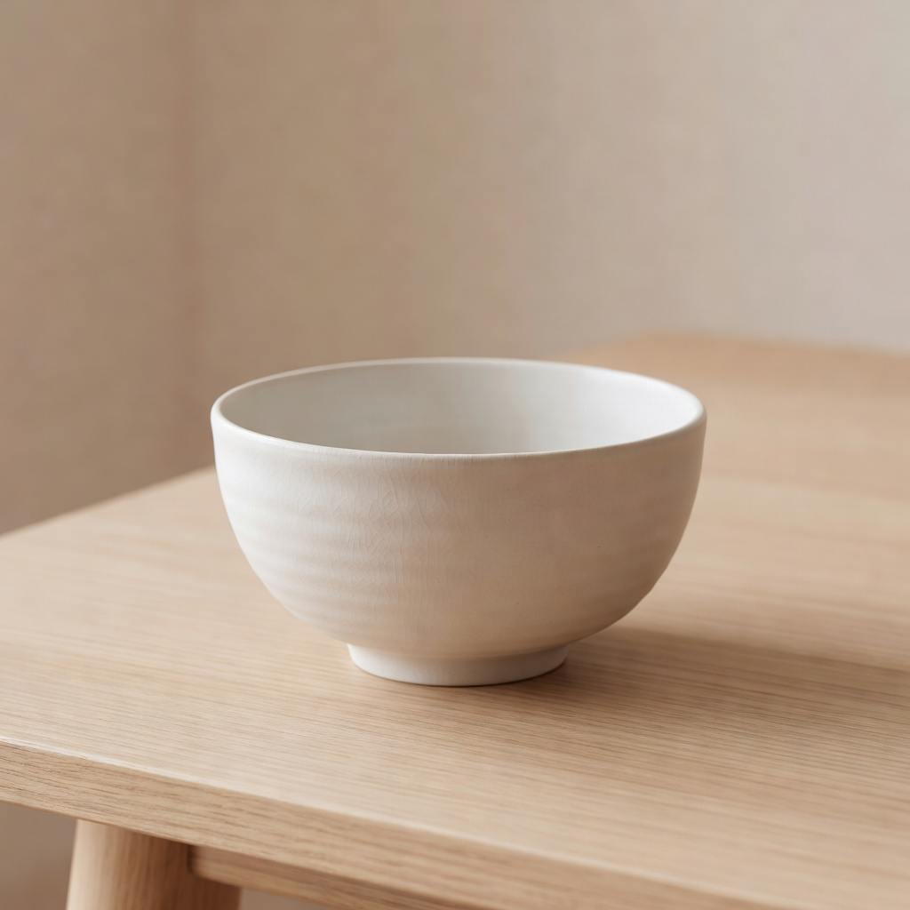 粉引の飯碗 ー 白いご飯がいちばん映える、毎日の一碗。使うほど貫入に色が入り育ちます