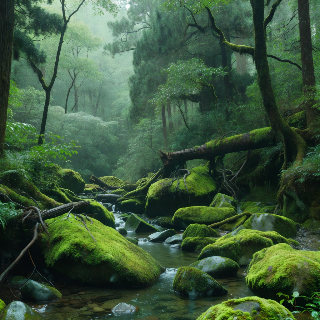 白谷雲水峡 苔むすの森 ー 霧が下りると森がいちばん美しくなる。雨の日こそ苔が息を吹き返す、半日で歩ける屋久島の入口