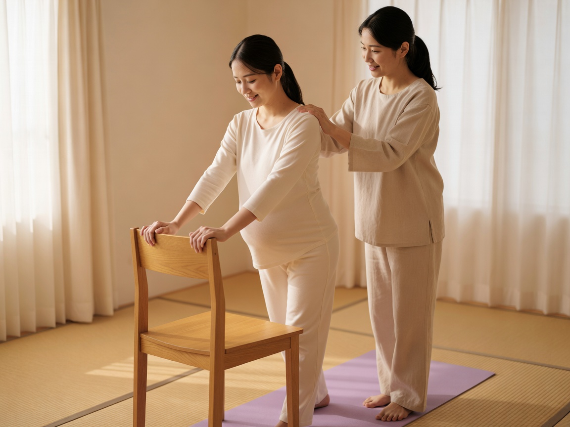 少人数クラスで生徒とともに太陽礼拝を行う様子