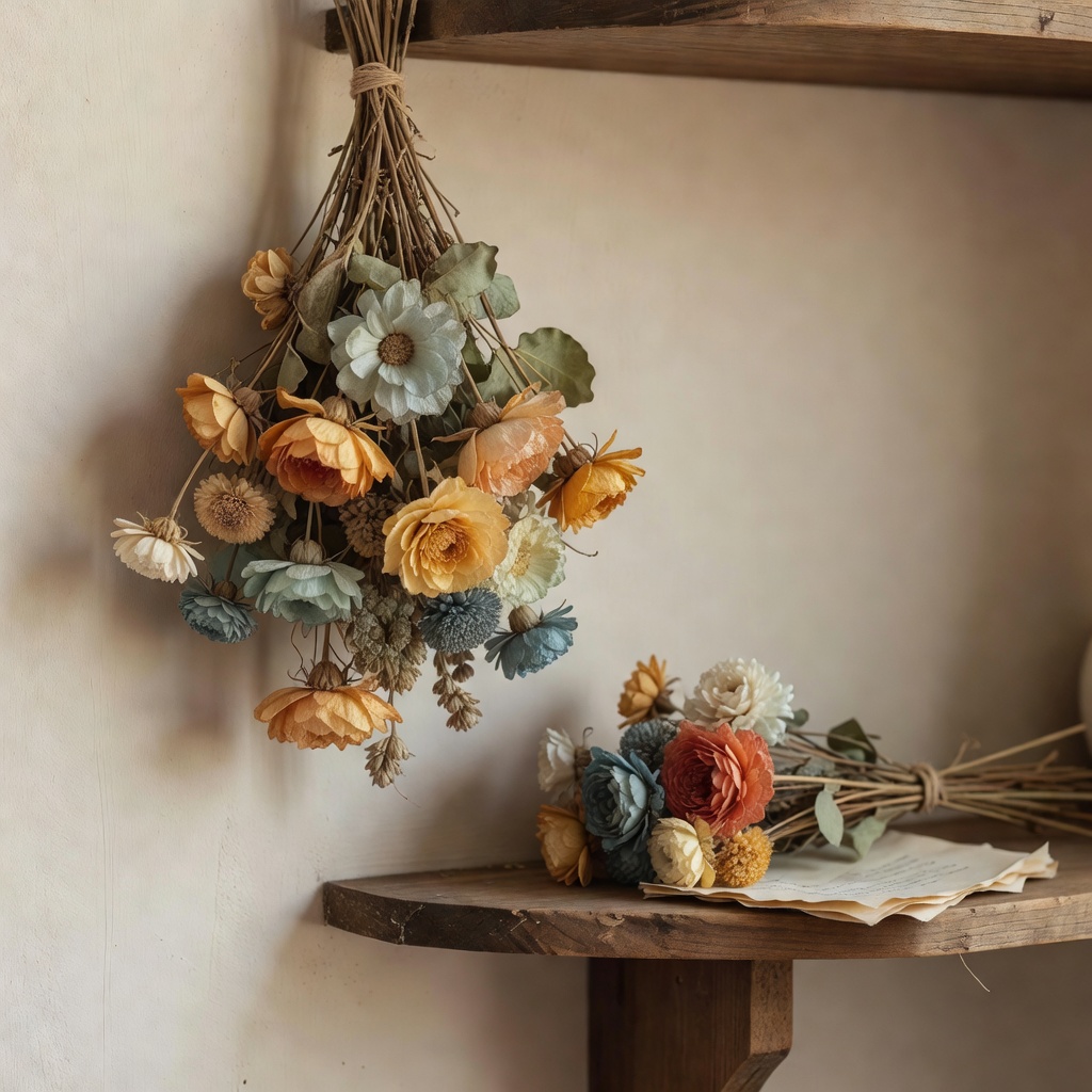 ドライフラワーとスワッグ ー 季節の花を乾かした、玄関にひとつの小さな景色。飾り方の栞つき。母の日・新築祝いのギフトにも人気です